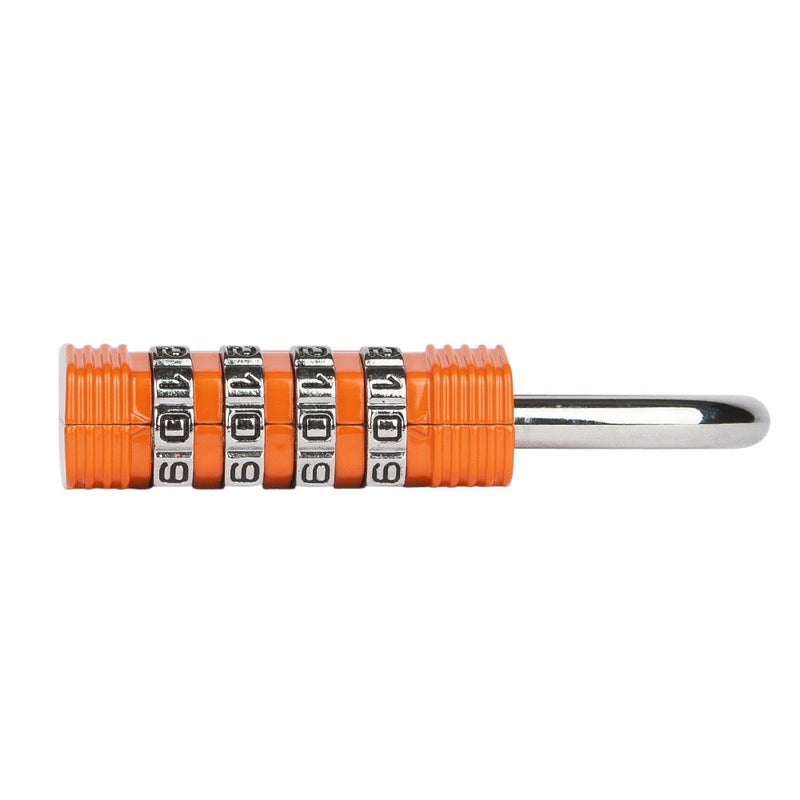 FortLocks Padlock - 4 Digit Combination Lock for Gym Outdoor & School Locker, Fence, Case & Shed â€“ Heavy Duty Resettable Set Your Own Combo â€“ Waterproof & Weatherproof (4 Pack - Orange) - Image 5